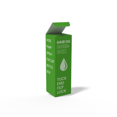 Hair Product Box with Tuck End Flip Lock