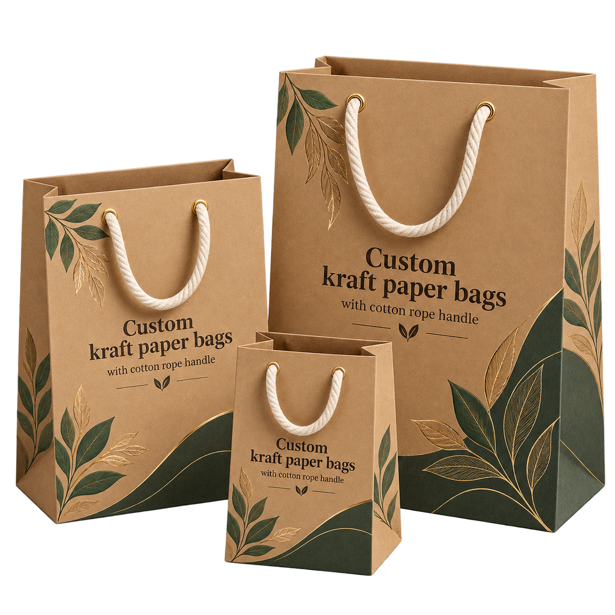 Kraft Paper Bag with Cotton Rope Handle